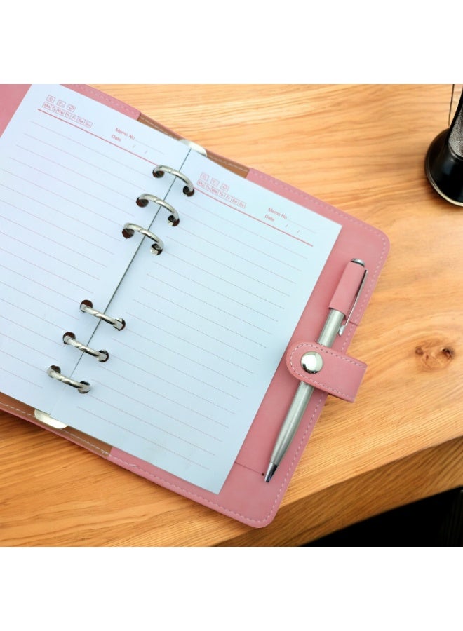 Faux leather wallet, money pouch, budget and notepad with card slots, cash and money compartment - A6 - Image 4